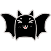 emoji bat "Sniggle" for black fabric