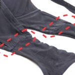 bra repair by shortening stretched-out band with a zigzag stitch